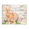 Stupell Industries Spring Floral Happy Easter Bunny Canvas Wall Art